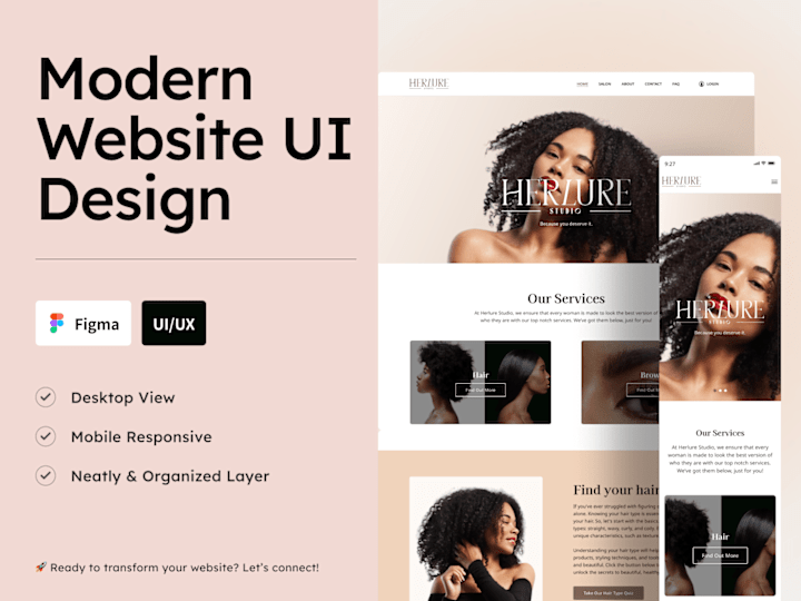 Cover image for Modern and Responsive Website UI/UX Design in Figma