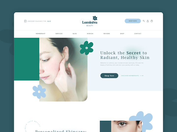 Cover image for Discover Luminava Beauty | Elegant Skincare Landing Page