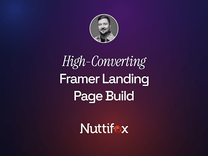 Cover image for Framer • Landing Page Build