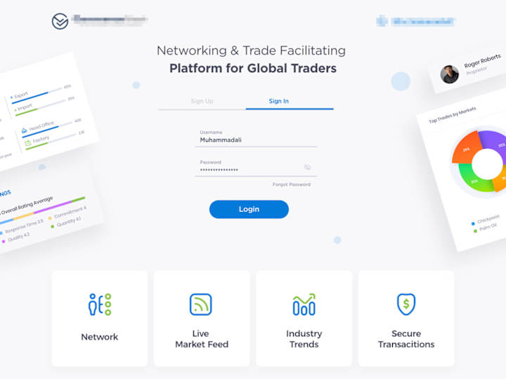Cover image for Networking & Trade | Website Design | UI UX | Web Graphics
