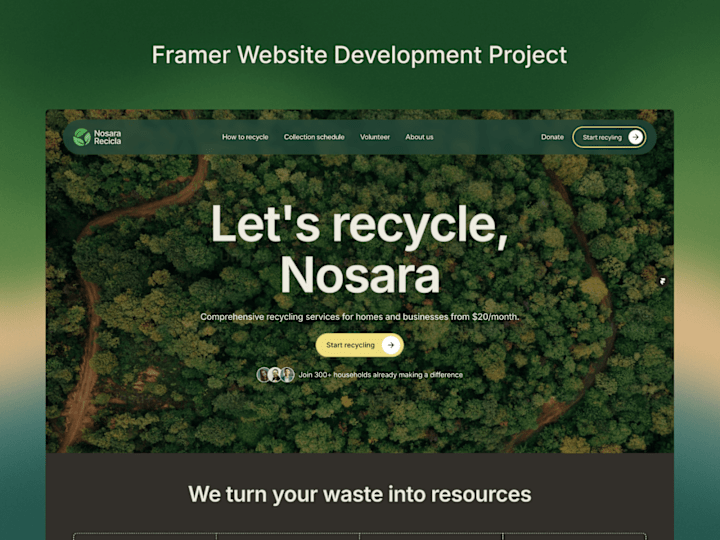 Cover image for Nosara Recicla Website — Design & Build