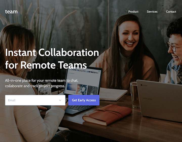 Cover image for team.app - Landing Page Design