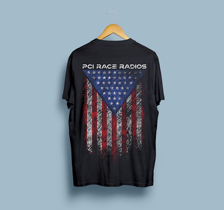 Cover image for Pci Race Radios American Flag Shirt design