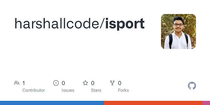 Cover image for harshallcode/isport