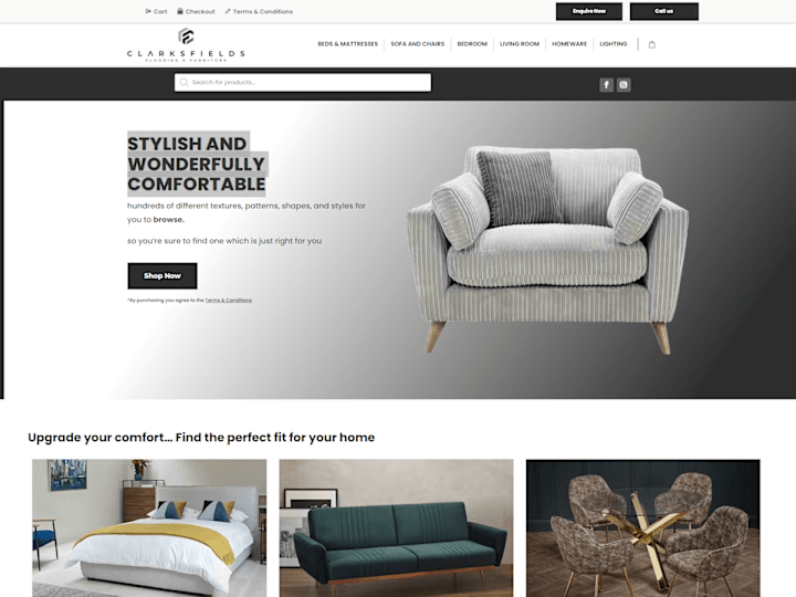 Cover image for Landing Page Design For a Furniture Website 