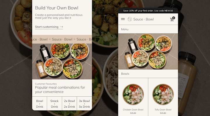 Cover image for Mobile App for Sauce x Bowl