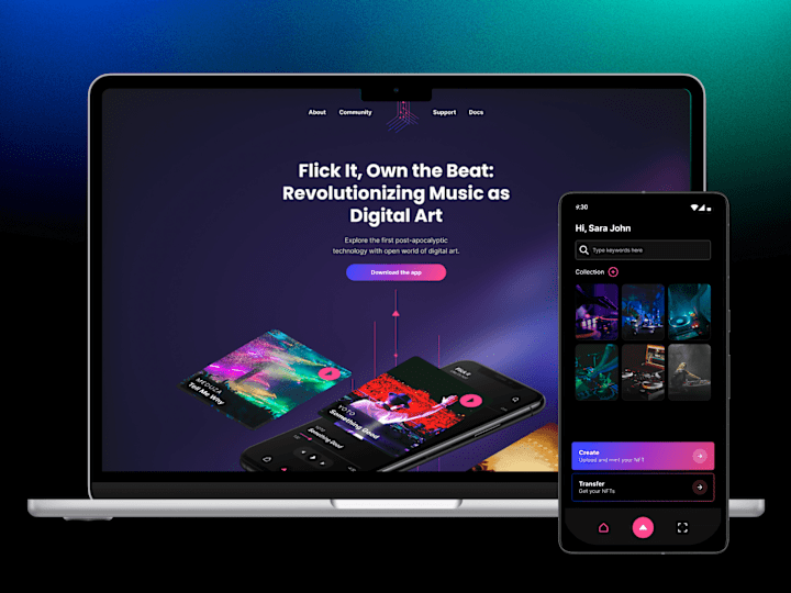 Cover image for UX/UI for Blockchain-Powered Mobile App for Music Sharing