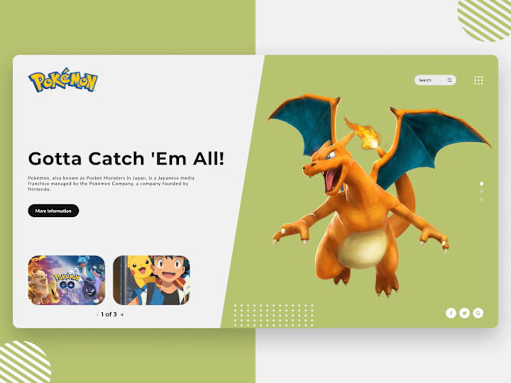 Cover image for Pokemon UI Concept | Rish Designs