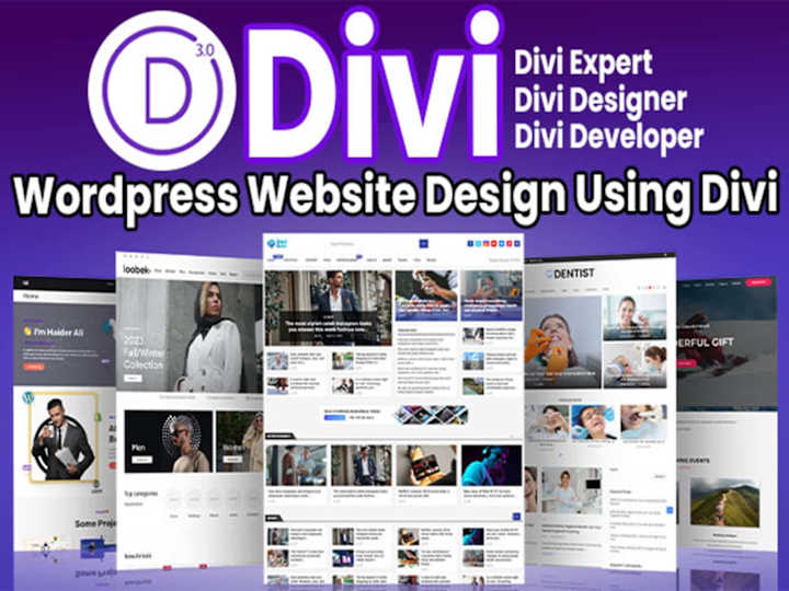 Cover image for Design WordPress Website with Divi Theme & Builder, Divi Expert