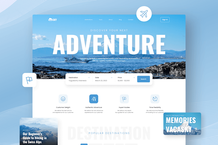 Cover image for Tour & Travel Agent Website UI