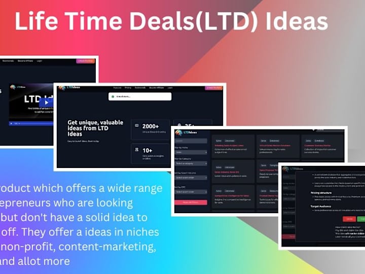 Cover image for Life Time Deals (SAAS) - React.Js, Vercel, TailwindCSS