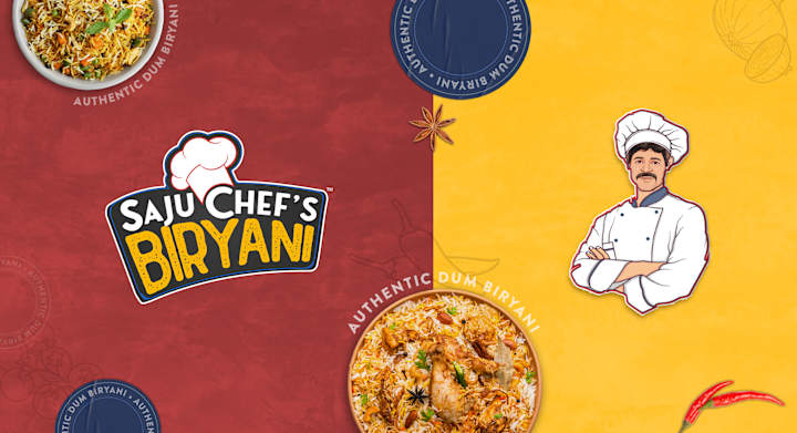 Cover image for Saju Chef's Biryani | Brand Visual Identity & Packaging