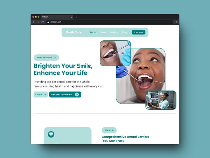 Cover image for Radiant Smiles - Modern Dental Website Design