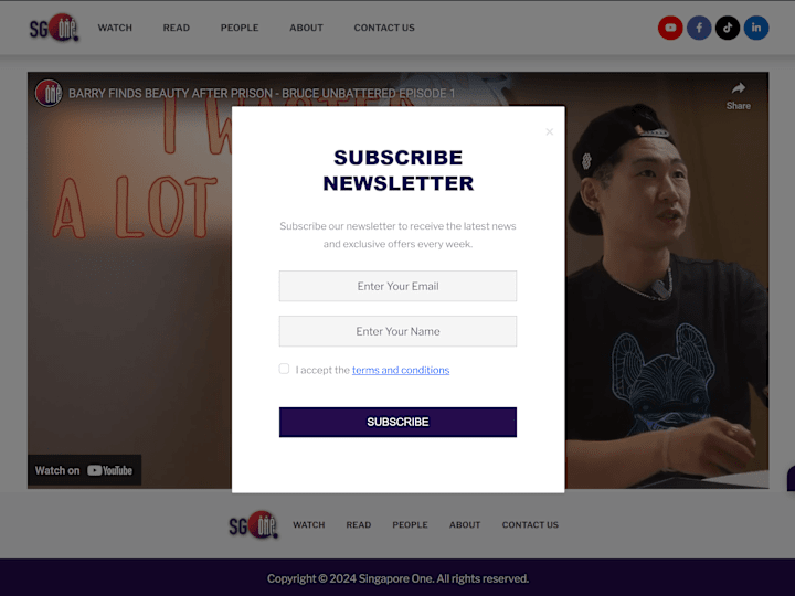 Cover image for Singapore One (Website)