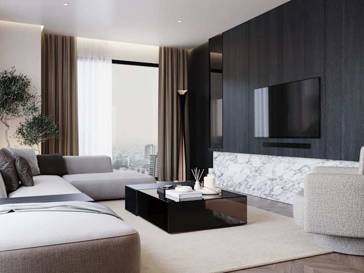 Cover image for Our Modern Living Room Project in Dubai!