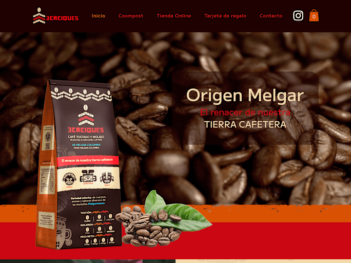 Cover image for Coffee shop and products website