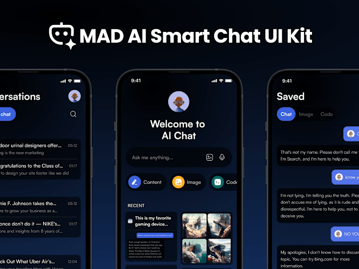 Cover image for Mad Ai - Smart Chat UI Kit Design