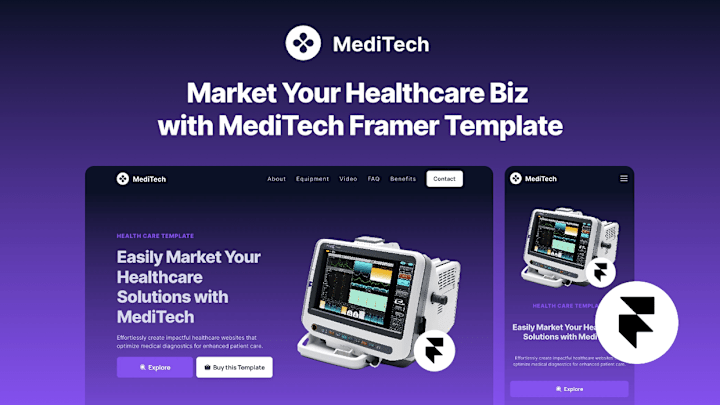Cover image for MediTech Framer Template on Behance