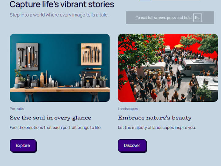 Cover image for Photography website 