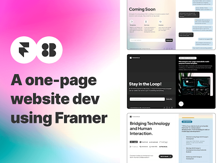 Cover image for Framer Landing Page Design & Development