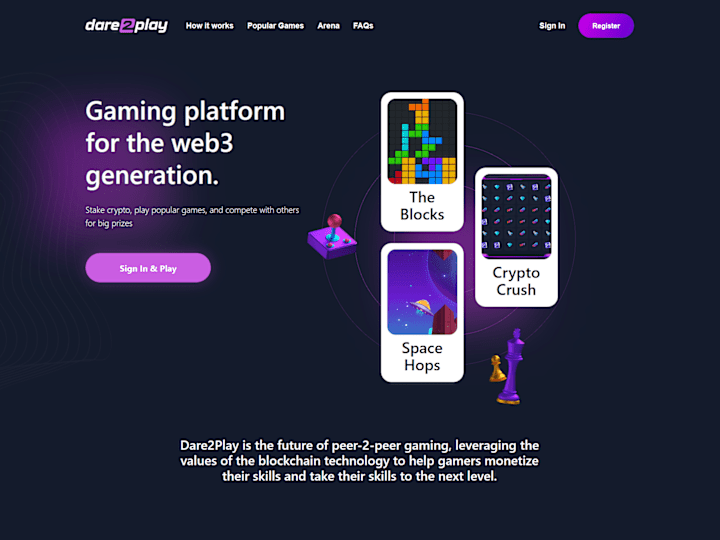 Cover image for Dare2Play - Web3 Gaming Platform