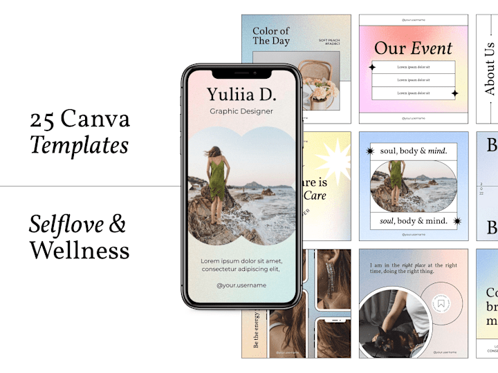 Cover image for Wellness Instagram Templates | Canva Templates