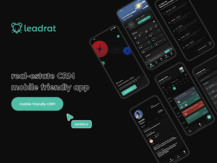 Cover image for leadrat CRM App: 
Clean and Classy UI design