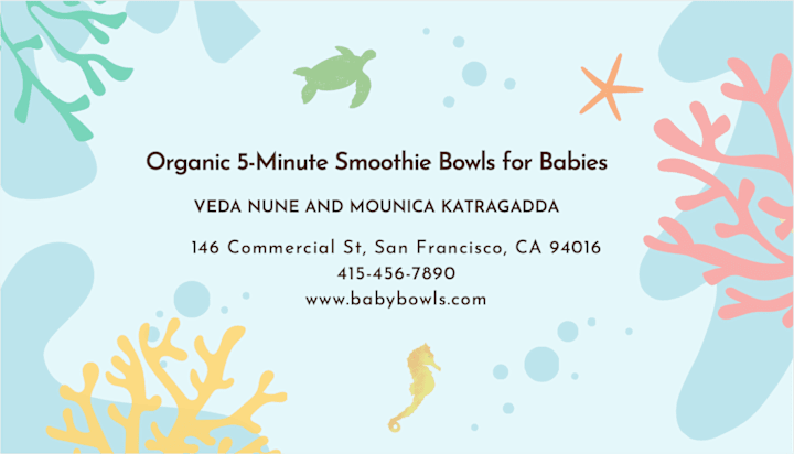 Cover image for BabyBowls Business Card Back