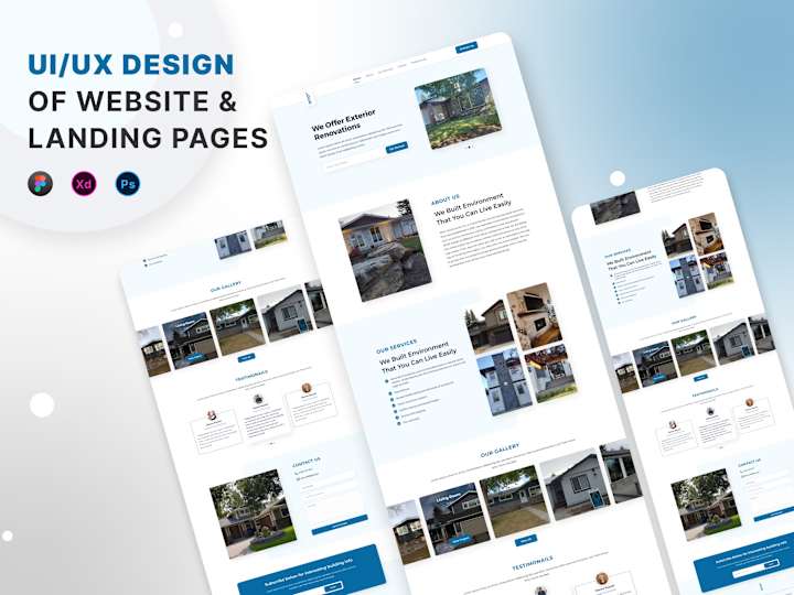 Cover image for Construction Landing Page | UI UX DESIGNER