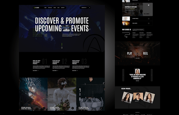 Cover image for Event management agency uiux design Figma template.