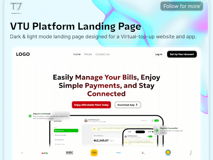Cover image for VTU Landing Page Redesign