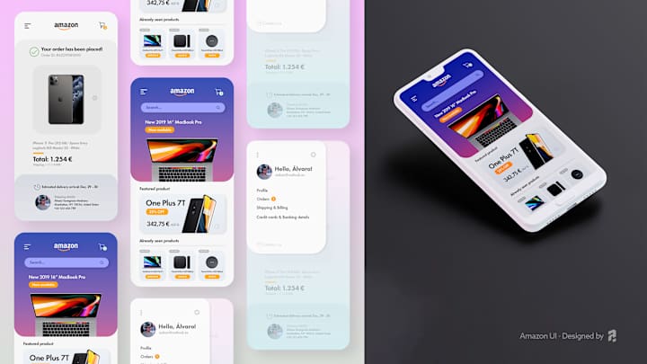 Cover image for Amazon Mobile UI Concept - 2019