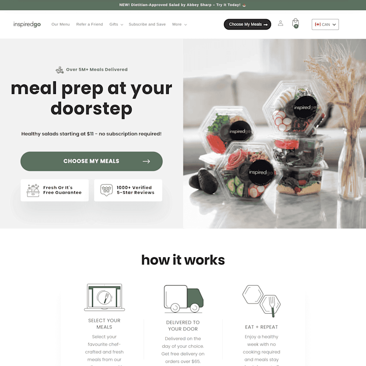 Cover image for Inspiredgo - meal prep at your doorstep