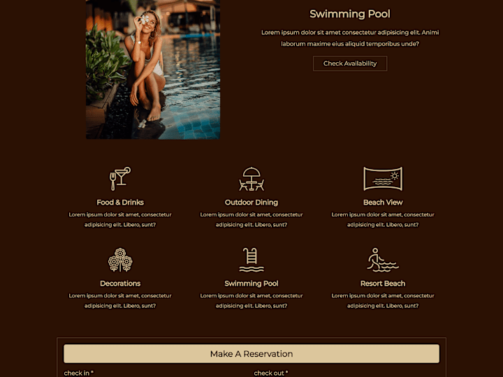 Cover image for hotel website