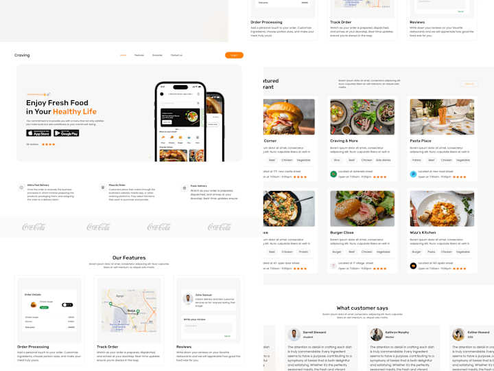 Cover image for Food landing page