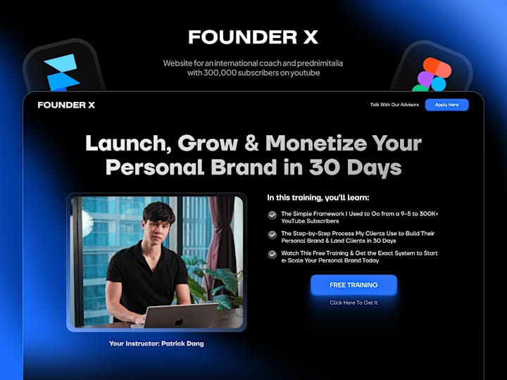 Cover image for Founder X – Designed in Figma, Built in Framer
