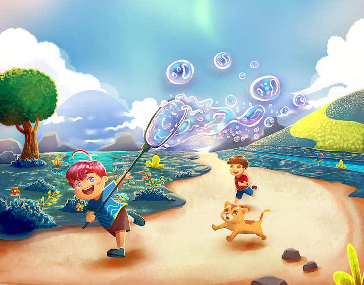 Cover image for BUBBLES! - Children's Book Illustration Portfolio