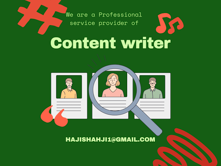 Cover image for Article and Content writer