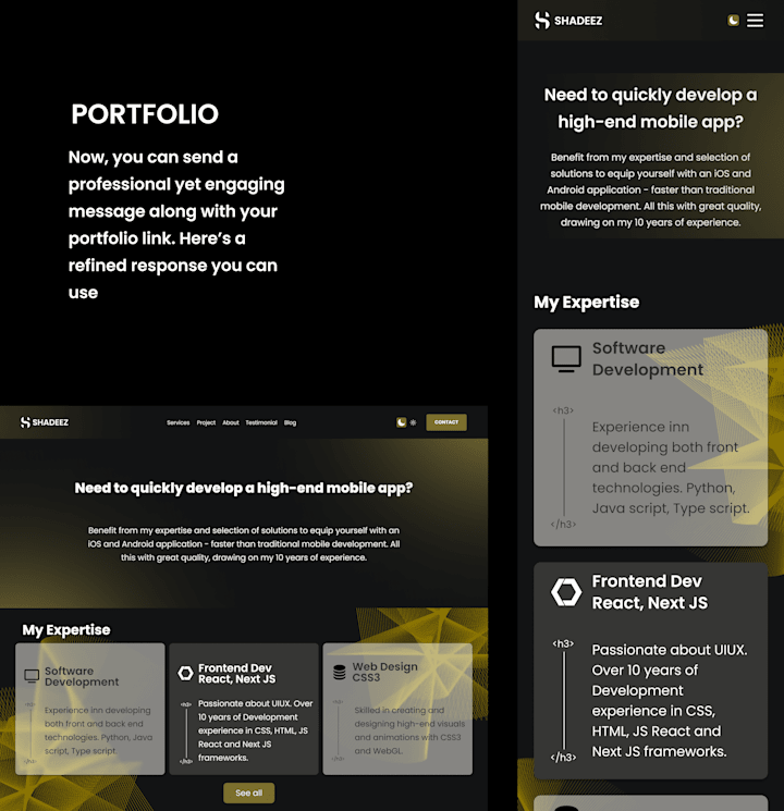 Cover image for A portfolio for a Web Developer