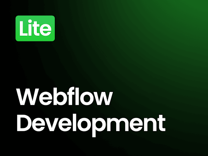 Cover image for Webflow Development Lite