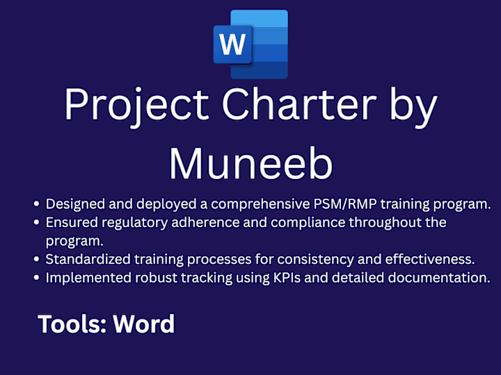 Cover image for Project Charter by Muneeb