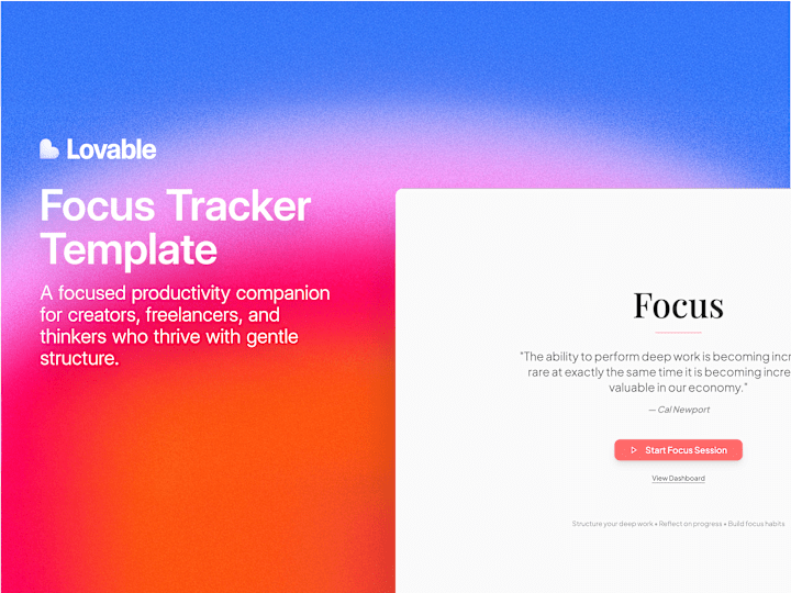 Cover image for Focus - Session Tool Template