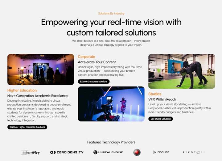 Cover image for Framer Website - The Virtual Production Consulting Group