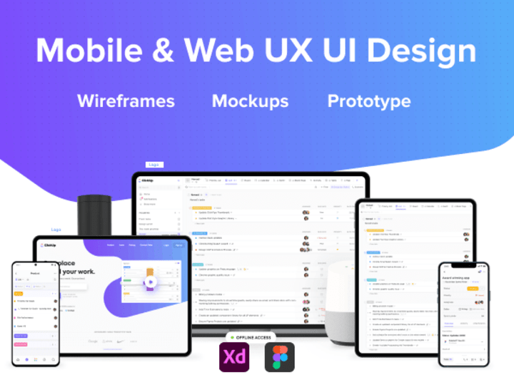 Cover image for Mobile Design, App Screenshots & Mockups in Figma