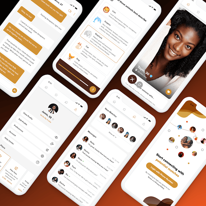 Cover image for Melanin Matchmaker - Black Dating App Design