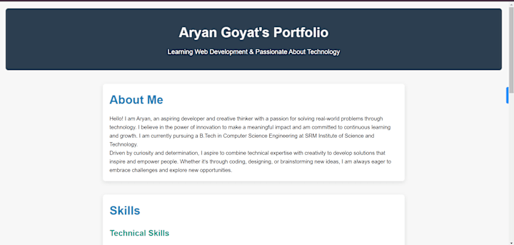 Cover image for Aryan Goyat’s Portfolio