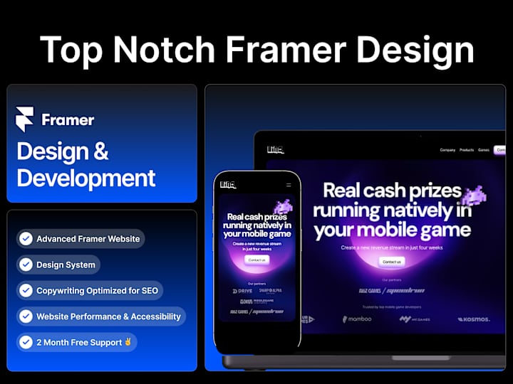 Cover image for Your Design to Framer Development ( 2 Month Maintenance Support)