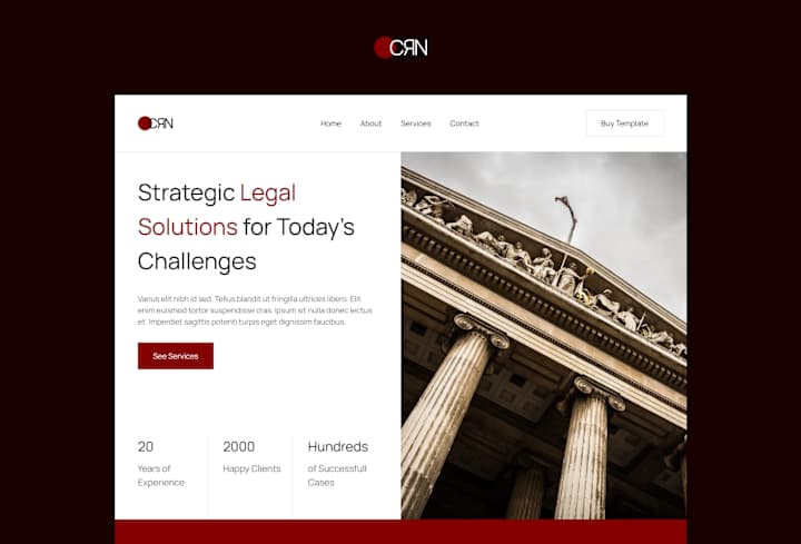 Cover image for "CRN" Framer Law Firm Template