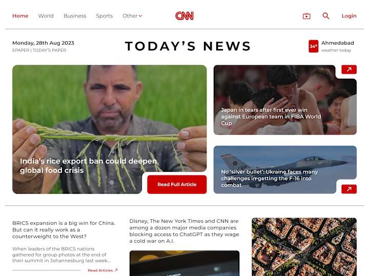 Cover image for CNN | Website Redesign