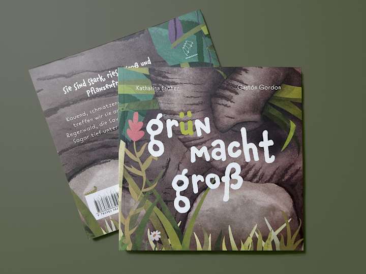 Cover image for "Grün macht groß" Vegan Children's Book